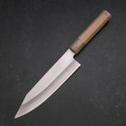 Kiritsuke Silver Steel #3 Bokashi Double Buffalo Capped Magnolia Handle 195mm (7.7”)-[Musashi]-[Japanese-Kitchen-Knives]
