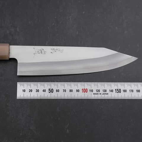 Kiritsuke Silver Steel #3 Bokashi Double Buffalo Capped Magnolia Handle 195mm (7.7”)-[Musashi]-[Japanese-Kitchen-Knives]