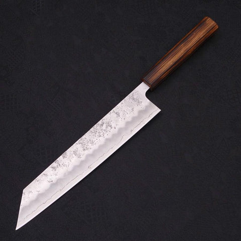 Kiritsuke Silver Steel #3 Nashiji Sumi Urushi Handle 240mm (9.4”)-[Musashi]-[Japanese-Kitchen-Knives]
