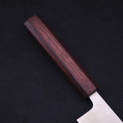 Kiritsuke Silver Steel #3 Polished Purple Urushi Handle 210mm (8.3”)-[Musashi]-[Japanese-Kitchen-Knives]