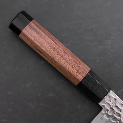 Kiritsuke Silver Steel #3 Tsuchime Walnut Handle 170mm (6.7”)-[Musashi]-[Japanese-Kitchen-Knives]