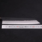 Kiritsuke Stainless Clad Blue Super Kurouchi Tsuchime Buffalo Magnolia Handle 240mm (9.4”)-[Musashi]-[Japanese-Kitchen-Knives]