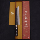Kiritsuke Stainless Clad Blue Super Kurouchi Tsuchime Western Handle 210mm (8.3”)-[Musashi]-[Japanese-Kitchen-Knives]