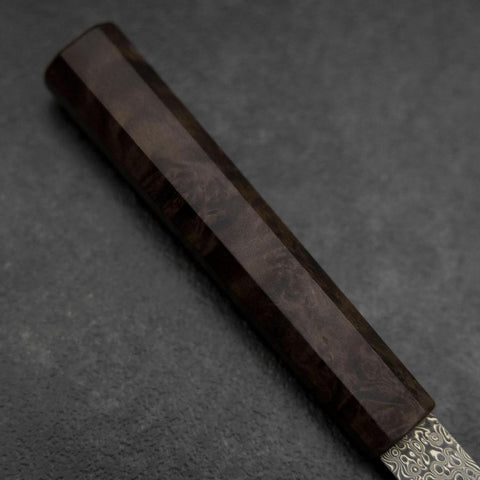 Kiritsuke VG-10 Damascus Brown Birch Handle 210mm (8.3”)-[Musashi]-[Japanese-Kitchen-Knives]