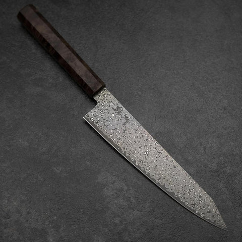 Kiritsuke VG-10 Damascus Brown Birch Handle 210mm (8.3”)-[Musashi]-[Japanese-Kitchen-Knives]
