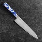 Kiritsuke VG-10 Damascus Ocean Blue-White Mix Handle 210mm (8.3”)-[Musashi]-[Japanese-Kitchen-Knives]