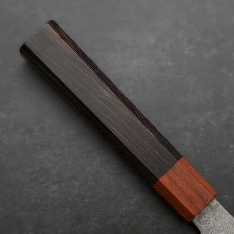Kiritsuke VG-10 Damascus Shitan Ebony Handle 210mm (8.3”)-[Musashi]-[Japanese-Kitchen-Knives]