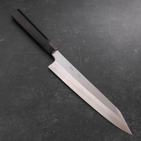 Kiritsuke VG-10 Mirror Buffalo Ebony Handle 240mm (9.4”)-[Musashi]-[Japanese-Kitchen-Knives]