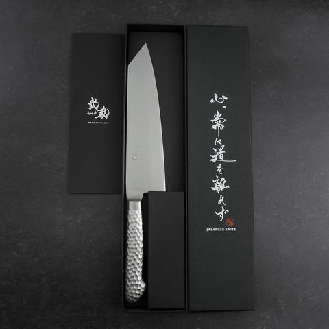 Kiritsuke VG-5 Polished Western Stainless Handle 195mm (7.7”)-[Musashi]-[Japanese-Kitchen-Knives]