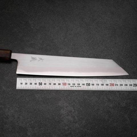 Kiritsuke White Steel #1 Polished Sumi Urushi Handle 240mm (9.4”)-[Musashi]-[Japanese-Kitchen-Knives]
