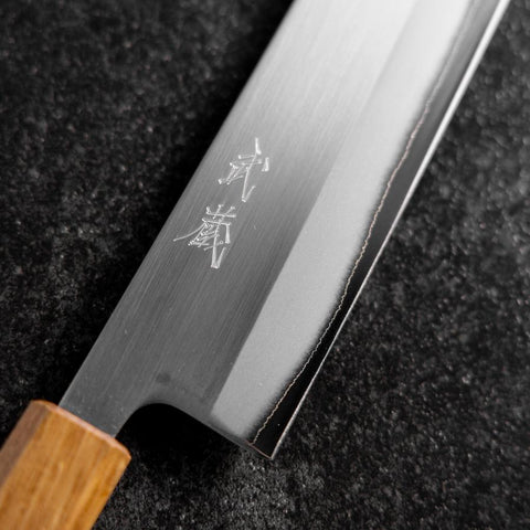 Kiritsuke White Steel #1 Polished Yaki Urushi Handle 240mm (9.4”)-[Musashi]-[Japanese-Kitchen-Knives]