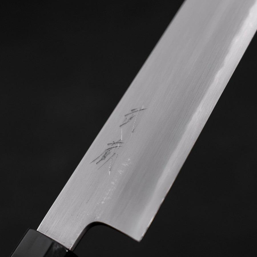 Kiritsuke White Steel #2 Kasumi Buffalo Teak Handle 210mm (8.3”)-[Musashi]-[Japanese-Kitchen-Knives]