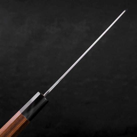 Kiritsuke White Steel #2 Kasumi Buffalo Teak Handle 210mm (8.3”)-[Musashi]-[Japanese-Kitchen-Knives]