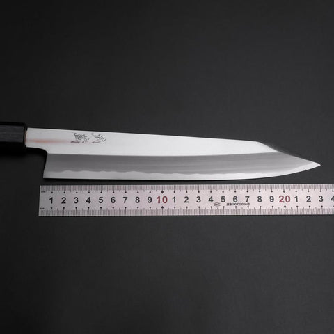 Kiritsuke White Steel #2 Kasumi Dark Blue Urushi Handle 230mm-[Musashi]-[Japanese-Kitchen-Knives]