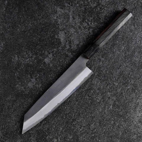 Kiritsuke White Steel #2 Kurouchi Buffalo Ebony Handle 200mm (7.9”)-[Musashi]-[Japanese-Kitchen-Knives]