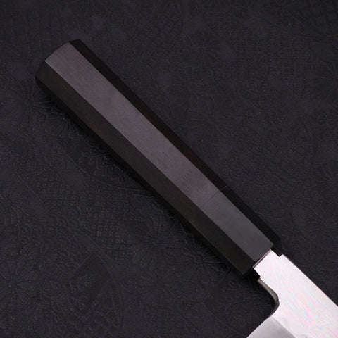 Kiritsuke White Steel #2 Mirror Finish Honyaki Buffalo Ebony Handle 240mm (9.4”)-[Musashi]-[Japanese-Kitchen-Knives]