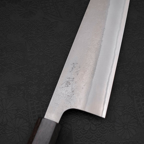 Kiritsuke White Steel #2 Nashiji Ebony Handle 210mm (8.3”)-[Musashi]-[Japanese-Kitchen-Knives]