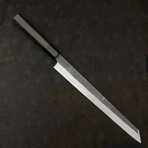 Kiritsuke Yanagiba Blue Steel #2 Kurouchi Buffalo Wenge Handle 270mm (10.6”)-[Musashi]-[Japanese-Kitchen-Knives]