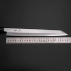 Kiritsuke Yanagiba Silver Steel #3 Kasumi Buffalo Ebony Handle 270mm (10.6”)-[Musashi]-[Japanese-Kitchen-Knives]