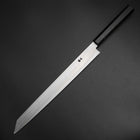 Kiritsuke Yanagiba Silver Steel #3 Kasumi Buffalo Ebony Handle 300mm (11.8”)-[Musashi]-[Japanese-Kitchen-Knives]