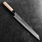 Kiritsuke Yanagiba Silver Steel #3 Kasumi Buffalo Magnolia Handle 300mm (11.8”)-[Musashi]-[Japanese-Kitchen-Knives]