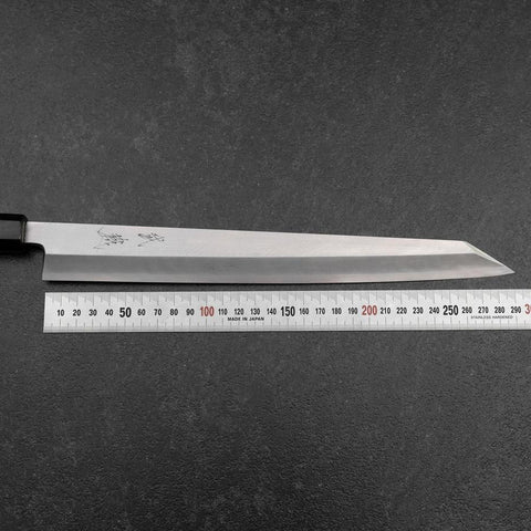 Kiritsuke Yanagiba Silver Steel #3 Kasumi Walnut Handle 300mm (11.8”)-[Musashi]-[Japanese-Kitchen-Knives]