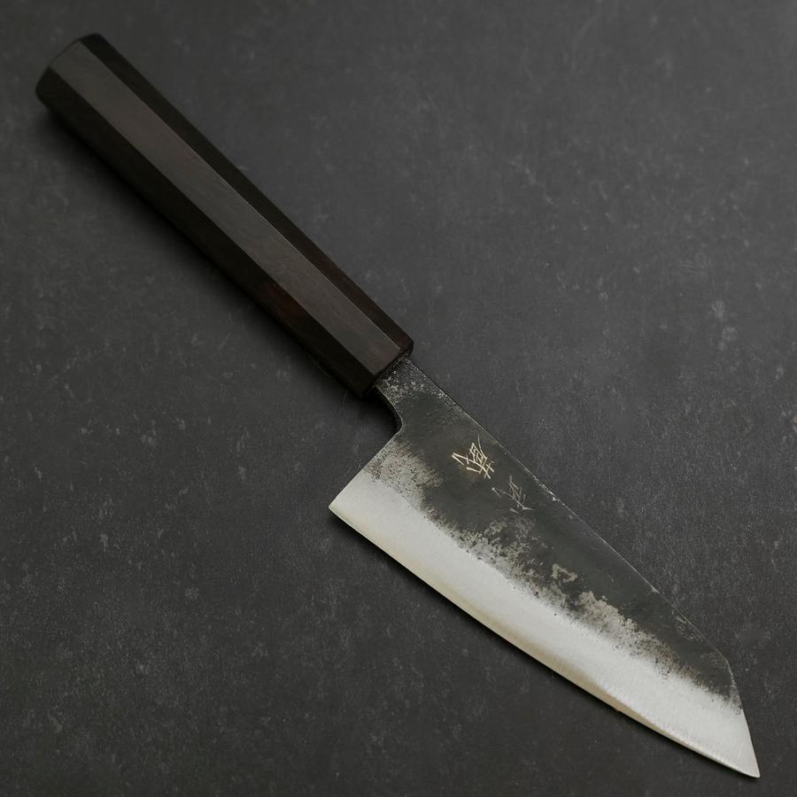 Kobunka Blue Steel #2 Kurouchi Ebony Handle 120mm (4.7”)-[Musashi]-[Japanese-Kitchen-Knives]