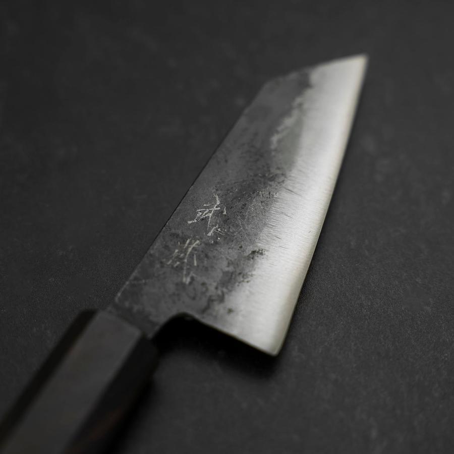 Kobunka Blue Steel #2 Kurouchi Ebony Handle 80mm (3.1”)-[Musashi]-[Japanese-Kitchen-Knives]