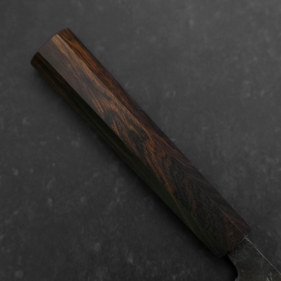 Kobunka Blue Steel #2 Kurouchi Ebony Handle 80mm (3.1”)-[Musashi]-[Japanese-Kitchen-Knives]