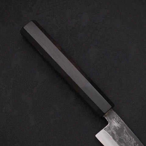 Koyanagi Blue Super Kurouchi Buffalo Ebony Handle 120mm (4.7”)-[Musashi]-[Japanese-Kitchen-Knives]