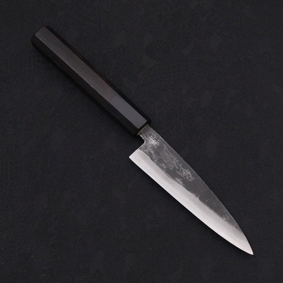 Koyanagi Blue Super Kurouchi Buffalo Ebony Handle 120mm (4.7”)-[Musashi]-[Japanese-Kitchen-Knives]