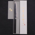 Koyanagi Blue Super Kurouchi Buffalo Ebony Handle 150mm (5.9”)-[Musashi]-[Japanese-Kitchen-Knives]