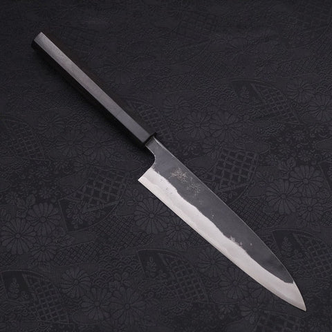 Koyanagi Blue Super Kurouchi Buffalo Ebony Handle 150mm (5.9”)-[Musashi]-[Japanese-Kitchen-Knives]