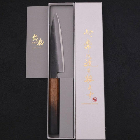Koyanagi White Steel #2 Kurouchi Yaki Urushi Handle 150mm (5.9”)-[Musashi]-[Japanese-Kitchen-Knives]