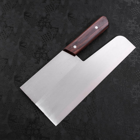 Menkiri (Noodle Knife) Molybdenum Polished Walnut Handle 300mm (11.8”)-[Musashi]-[Japanese-Kitchen-Knives]