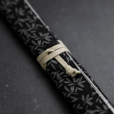 Moribashi Chopsticks Stainless Ebony Handle 180mm with Ebony Sheath and Storage Pouch (7”)-[Musashi]-[Japanese-Kitchen-Knives]