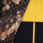 Musashi Japanese Style Kitchen Knife Roll Gold Sakura&Fan 4 Pockets Handmade-[Musashi]-[Japanese-Kitchen-Knives]