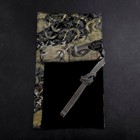 Musashi Japanese Style Kitchen Knife Roll Uzumaki Tsuru-Mai 1 Pockets Handmade-[Musashi]-[Japanese-Kitchen-Knives]