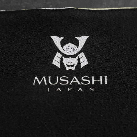 Musashi Japanese Style Kitchen Knife Roll Yamagata Kikkamon Black 1 Pocket Handmade-[Musashi]-[Japanese-Kitchen-Knives]