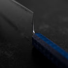 Nakiri AUS-10 Damascus Blue Urushi Handle 165mm (6.5”)-[Musashi]-[Japanese-Kitchen-Knives]