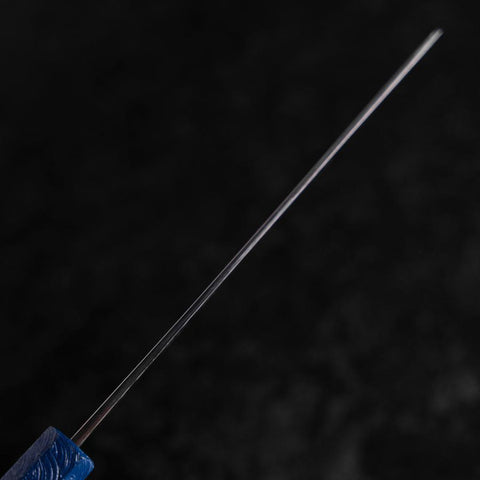 Nakiri AUS-10 Damascus Blue Urushi Handle 165mm (6.5”)-[Musashi]-[Japanese-Kitchen-Knives]