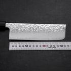 Nakiri AUS-10 Mirror Tsuchime Damascus Buffalo Magnolia Handle 165mm (6.5”)-[Musashi]-[Japanese-Kitchen-Knives]