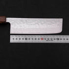 Nakiri AUS-10 Nashiji Damascus Sumi Urushi Handle 165mm (6.5”)-[Musashi]-[Japanese-Kitchen-Knives]