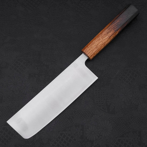 Nakiri AUS-10 Polished Yaki-Urushi Handle 165mm (6.5”)-[Musashi]-[Japanese-Kitchen-Knives]