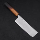 Nakiri AUS-10 Polished Yaki-Urushi Handle 165mm (6.5”)-[Musashi]-[Japanese-Kitchen-Knives]