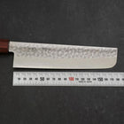 Nakiri AUS-10 Tsuchime Damascus Cherry Handle 180mm (7”)-[Musashi]-[Japanese-Kitchen-Knives]