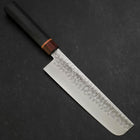 Nakiri AUS-10 Tsuchime Damascus Cherry Handle 180mm (7”)-[Musashi]-[Japanese-Kitchen-Knives]