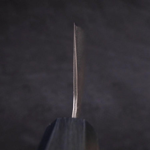 Nakiri AUS-10 Tsuchime Damascus Dark-Blue Urushi Handle 165mm (6.5”)-[Musashi]-[Japanese-Kitchen-Knives]