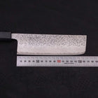 Nakiri AUS-10 Tsuchime Damascus Dark-Blue Urushi Handle 165mm (6.5”)-[Musashi]-[Japanese-Kitchen-Knives]