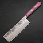 Nakiri AUS-10 Tsuchime Damascus Ocean Sakura Handle 165mm (6.5”)-[Musashi]-[Japanese-Kitchen-Knives]
